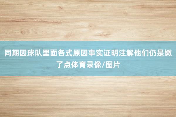 同期因球队里面各式原因事实证明注解他们仍是嫩了点体育录像/图片