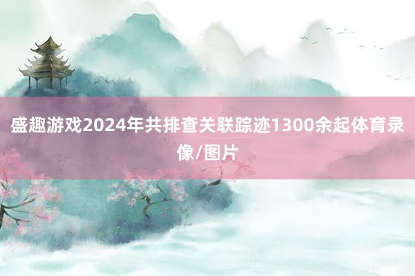 盛趣游戏2024年共排查关联踪迹1300余起体育录像/图片